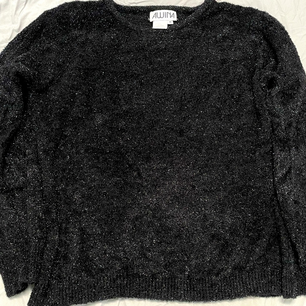 Vintage Awina Black Sparkle Pullover